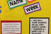 no name calling week pledge | bulletin board | middle school