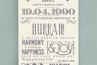 personalised silver wedding anniversary metal print | wedding