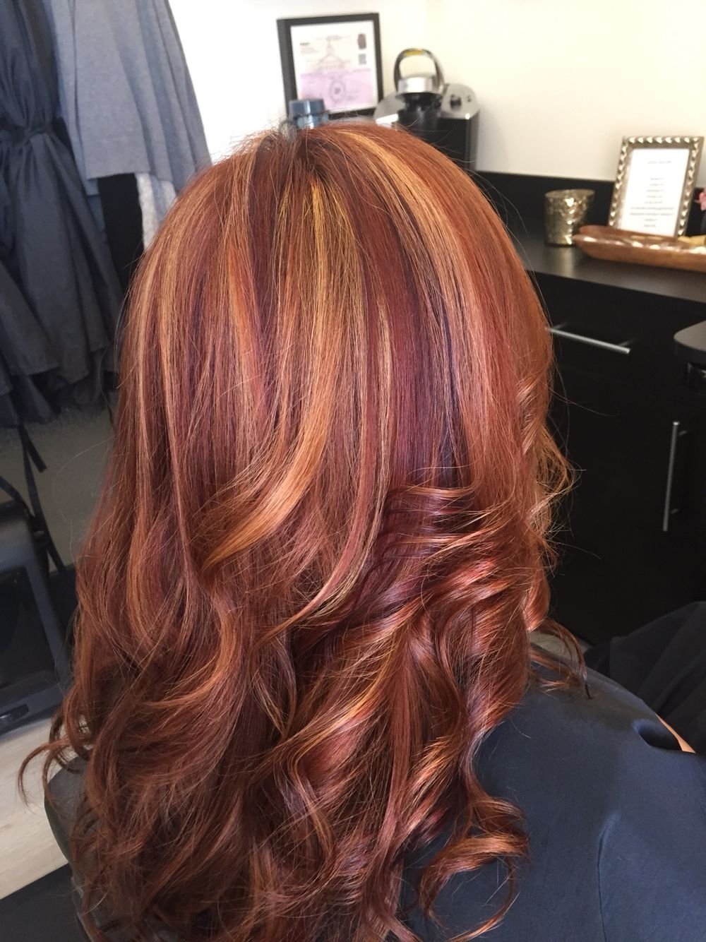 red hair highlights