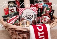 pizza night basket#jocelynbereshdesigns. luxury gift baskets