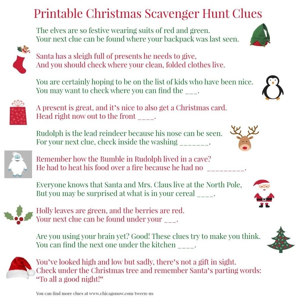 10 Fashionable Christmas Scavenger Hunt Ideas For Adults 2024