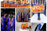 royal blue &amp; orange wedding color sceheme | orange wedding colors