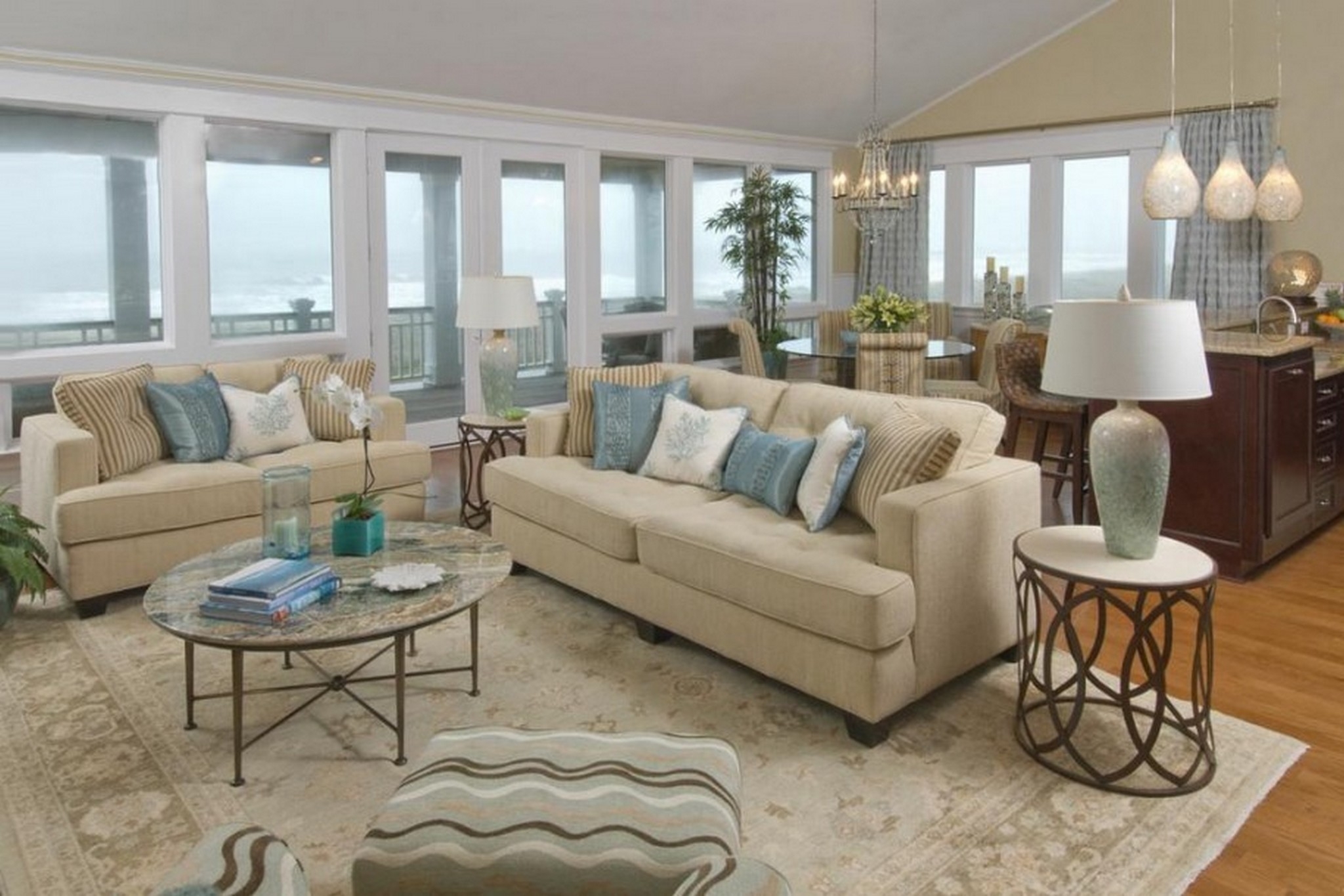 beach themed living room pictures