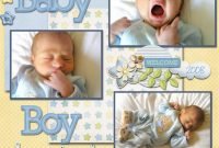 scrapbook layout baby | cubbie was three days early and only weighed