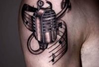 sexy tattoos for men | microphone music tattoo design for men