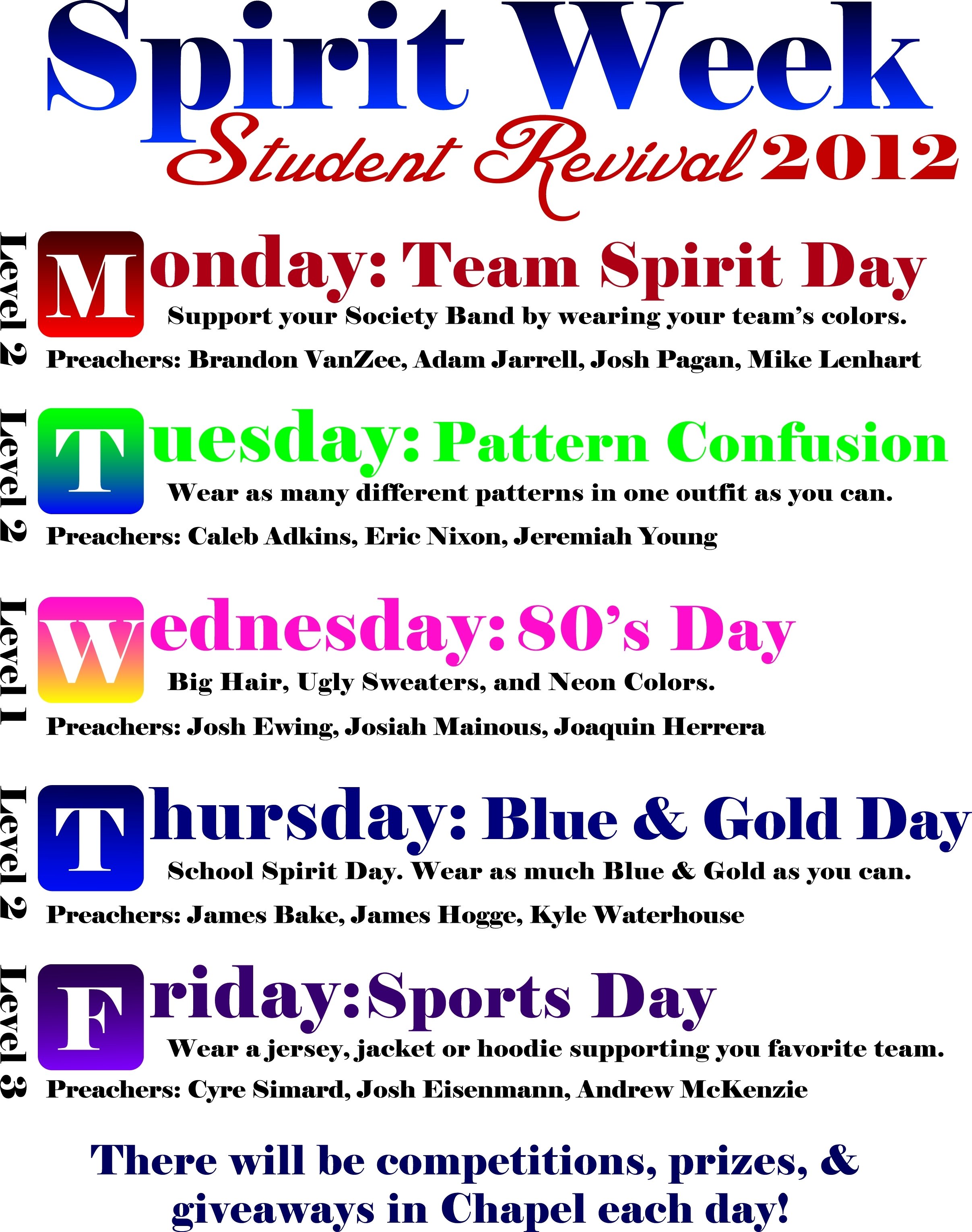 10 Unique High School Spirit Week Ideas 2024