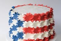 stars and stripes buttercream 4th of july cake |erin bakes | cake