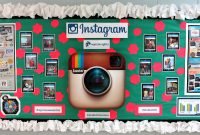 student life on display with instagram board | life in the library