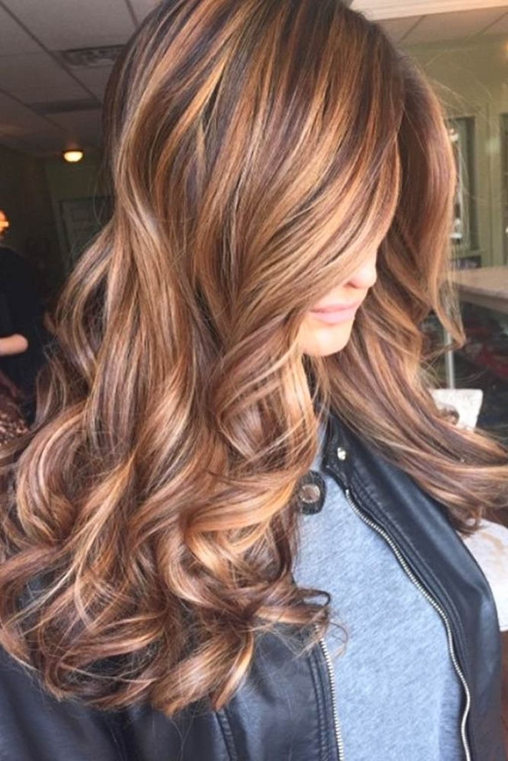 brown cherry hair color highlights ideas