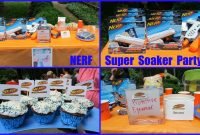 summer birthday party ideas- nerf super soaker | boy birthday