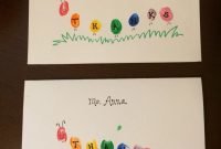 thank you cards for teacher- caterpillar fingerprints | teacher