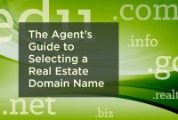 the agent's guide to selecting a real estate website domain name