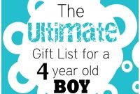 the best list of gift ideas for a 4 year old boy! • the pinning mama