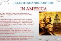 the enlightenment. the american transition as we move forward with