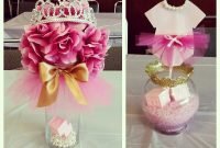 tutus &amp; tiaras baby shower #centerpieces #pinkandgold | my diy