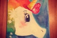 unicorn painting. acrylic paint on canvas | painting ideas