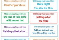 use these free printable reward coupons for kids to positively