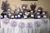 wedding reception purple desert bar | wedding reception candy buffet