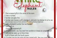 white elephant gift exchange rules and printables