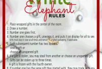 white elephant gift exchange rules and printables - sunshine and