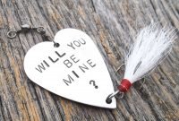 will you be mine unique marriage proposal idea fishing lure men